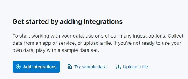 Elastic Add Integrations