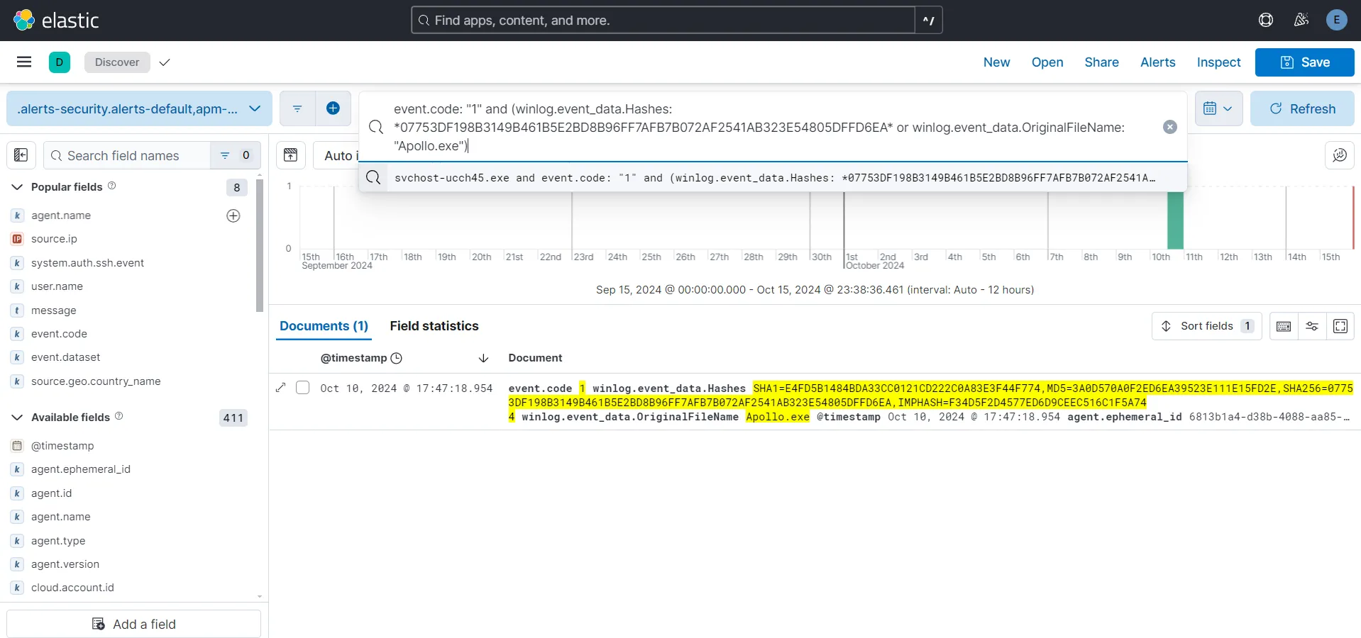Search query only showing one result