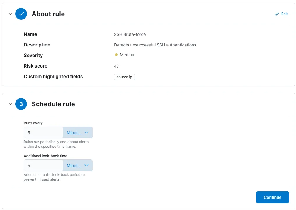 Set rule severity and schedule