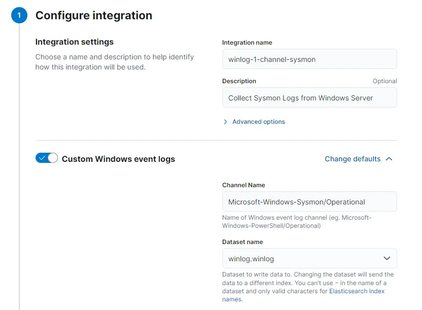 Configure Integration - Sysmon