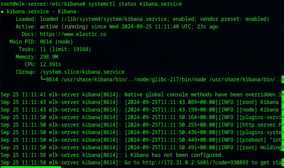 kibana service status