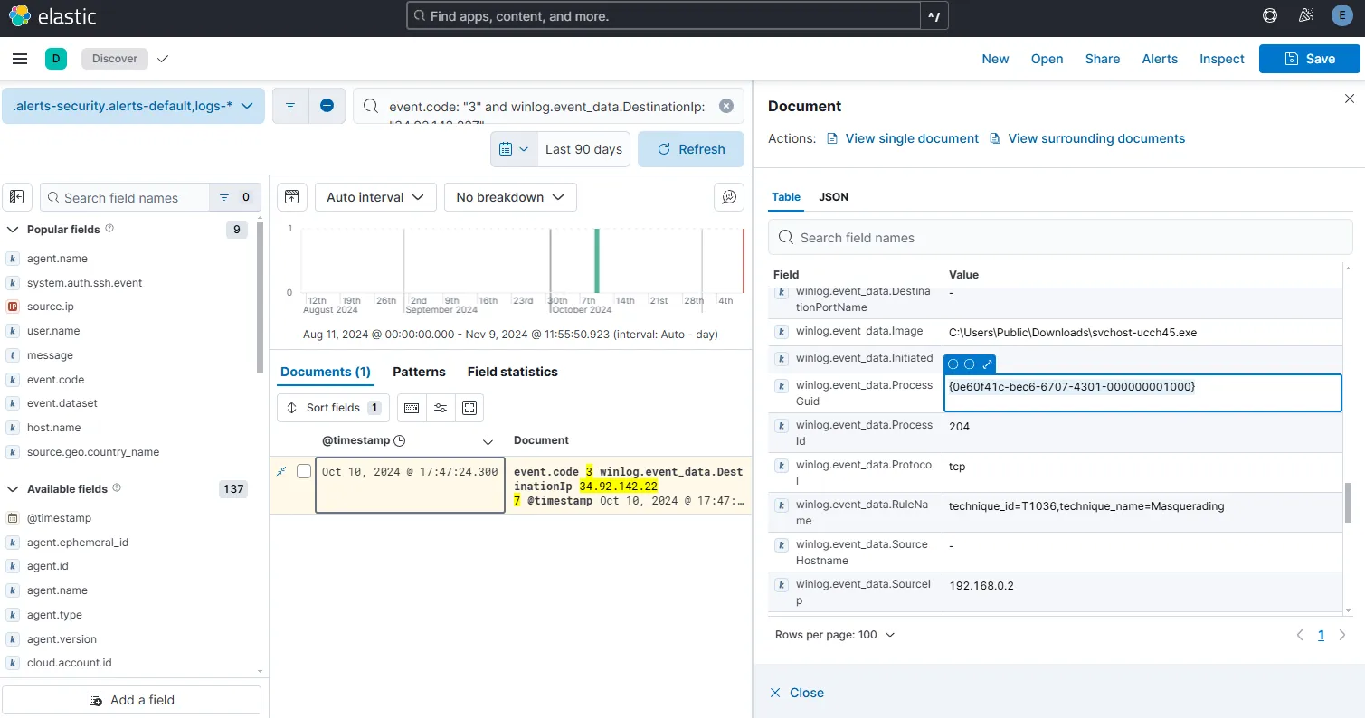 Query for and find the related event
