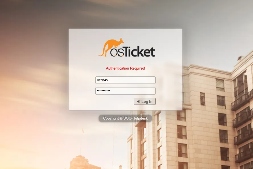 osTicket staff control login