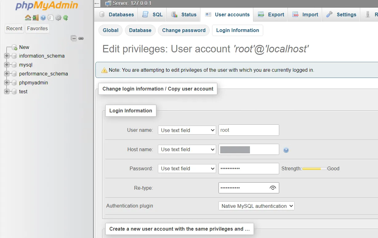 Change host name and set password