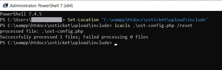 Remove write access ost-config.php