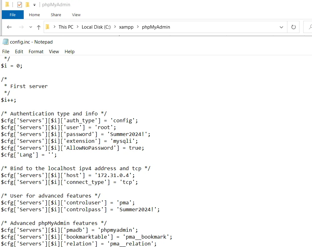 Change value in php config file