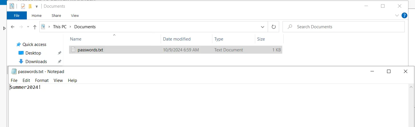 Save the passwords.txt file