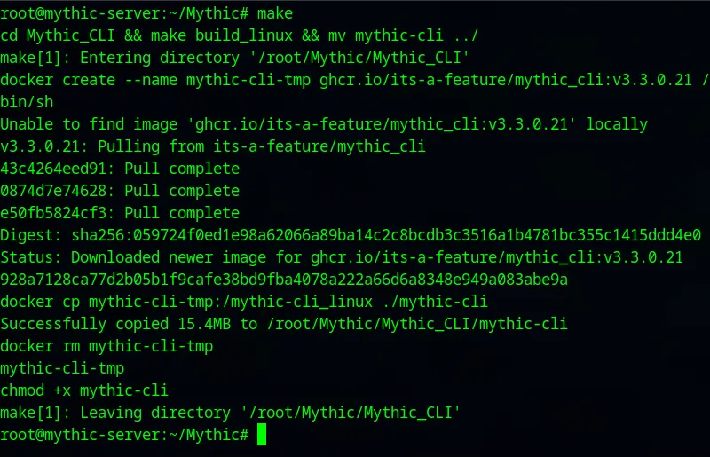 Run make under Mythic directory